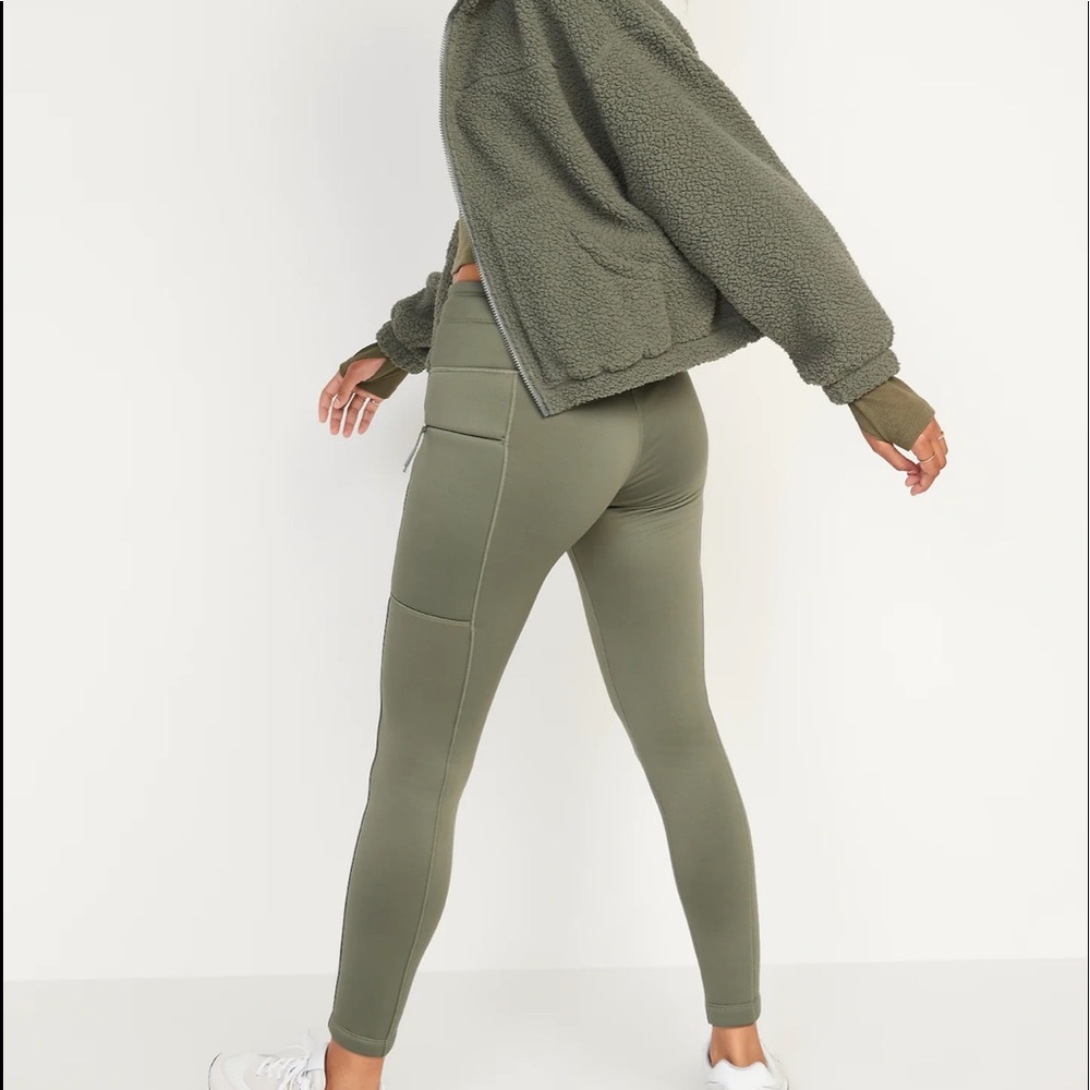 High-Waisted UltraCoze Performance Leggings for Women- Winter green